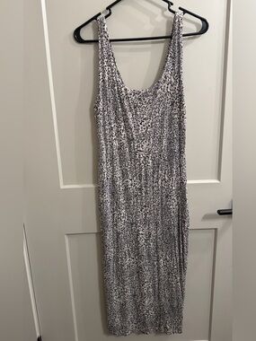 Bar III Black & White Animal Print Maxi Dress